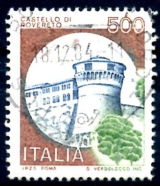 ITALIA_SCOTT 1426.01 CASTILLO DE ROVERETO. $0,25