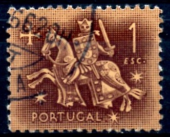 PORTUGAL_SCOTT 766.02 SELLO EQUESTRE DEL REY DINIZ. $0,2