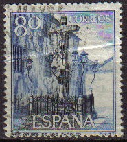 ESPAÑA 1964 1545 Sello Serie Turistica Paisajes y Monumentos Cristo de los Faroles Cordoba Usado
