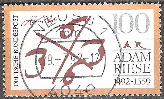 500 Aniv del nacimiento de Adam Riese (matemático).