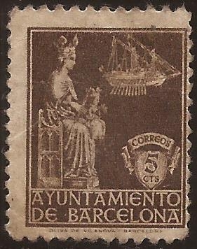 Verge de la Mercè. Ajuntament de Barcelona 1939  5 cts