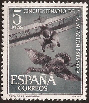 L Aniversario Aviación española. Caza de la Avutarda  1961 5 ptas