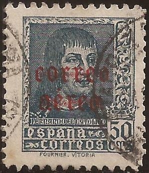 Fernando El Católico  1938  aéreo 50 cts