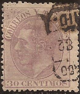 Alfonso XII. Correos y Telégrafos 1882  30 cts