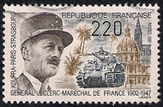 40 º Aniversario de la muerte del General Leclerc, el mariscal de campo de Francia (1902-1947).