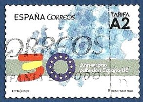 Edifil 5069 30 aniversario adhesión España-UE A2