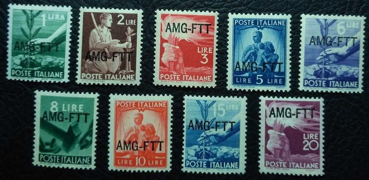  1949 Democracy - Italy Postage Stamps of 1945 Overprinted 