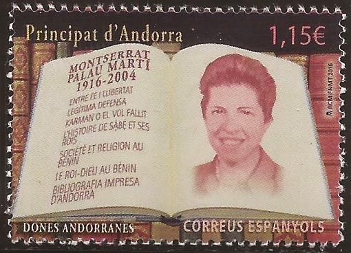 Dones Andorranes. Montserrat Palau Martí  2016  1,15€
