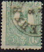 IRAN 1889 Scott 80 Sello 5k Serie Basica Shah Usado