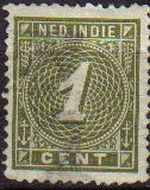HOLANDA INDIAS Netherlands Indies 1884 Scott 17 Sello Numeros Valores Numericos