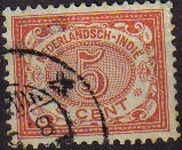 HOLANDA INDIAS Netherlands Indies 1902 Scott 44 Sello Numeros Valores Numéricos