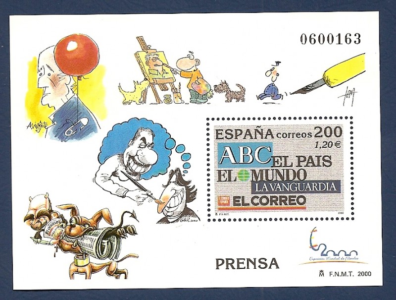 Prensa Española - Exposición Mundial de Filatelia HB