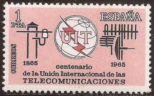 I Centenario Unión Internacional de las Telecomunicaciones  1965 1 pta