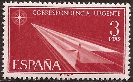 Flecha de papel. Correo Urgente  1965  3 ptas