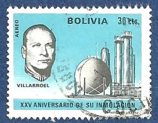 BOLIVIA XXV aniversario Villarroel 0.30 aéreo (2)