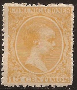 Alfonso XIII (para Servicio Oficial) 1895  15 cts