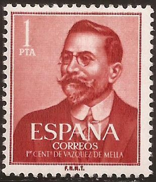 I Centenario nacimiento de Juan Vázquez de Mella  1961  1 pta