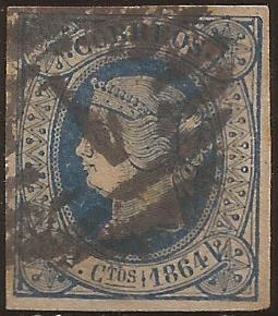 Isabel II  1864  2 cuartos