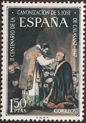 II Centenario de la Canonización de San José de Calasanz  1967  1,50 ptas