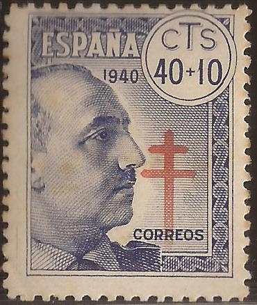 General Franco Pro Tuberculosos  1940  40+10 cts