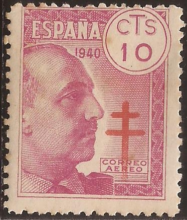 General Franco Pro Tuberculosos  1940 Aéreo 10 cts