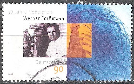 50 Aniv de Werner Forbmann (cirujano e inventor del catéter cardíaco) premio Nobel.