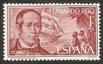 Fernando Poo - 222 - Día del Sello, Gobernador Chacón