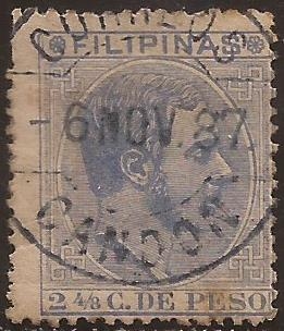 Alfonso XII  1880  2 4/8 cent de peso