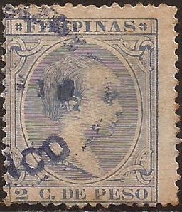 Alfonso XIII  1892  2 cent de peso