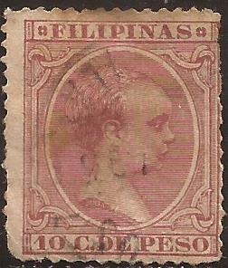 Alfonso XIII  1892  10 cent de peso