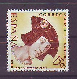 ESPAÑA SEGUNDO CENTENARIO NUEVO Nº 1224 ** 15C CASTAÑO CARLOS V