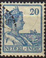 HOLANDA INDIAS Netherlands Indies 1914 Scott 122 Sello Reina Guillermina Wilkelmina usado