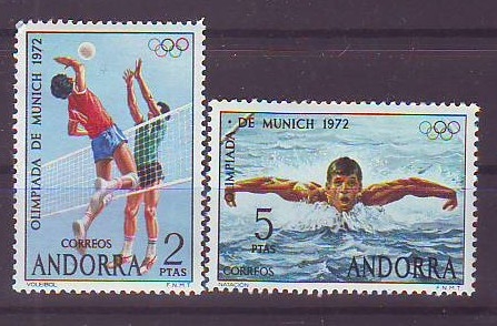 ANDORRA ESP Nº 77/78 ** JUEGOS OLIMPICOS DE MUNICH