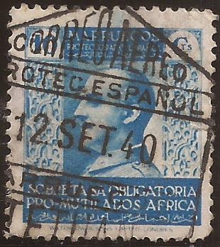 General Franco pro mutilados África  1940  10 cts azul