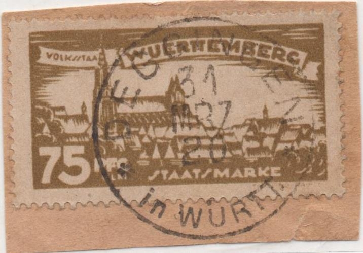 Wutemberg Y & T Nº 125 Tx