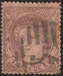 Efigie alegórica de España  1870  1 milésima escudo