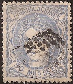 Efigie alegórica de España  1870  50 milésimas escudo