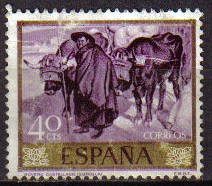 ESPAÑA 1964 1567 Sello Pintor Joaquin Sorolla Boyero Castellano Usado