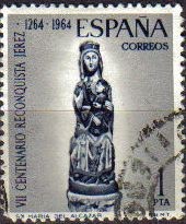 ESPAÑA 1964 1616 Sello Reconquista de Jerez Usado