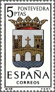 ESPAÑA 1965 1632 Sello Nuevo Serie Escudos Provincias Españolas Pontevedra