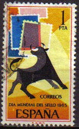 ESPAÑA 1965 1668 Sello Día Mundial del Sello Usado Yv1323