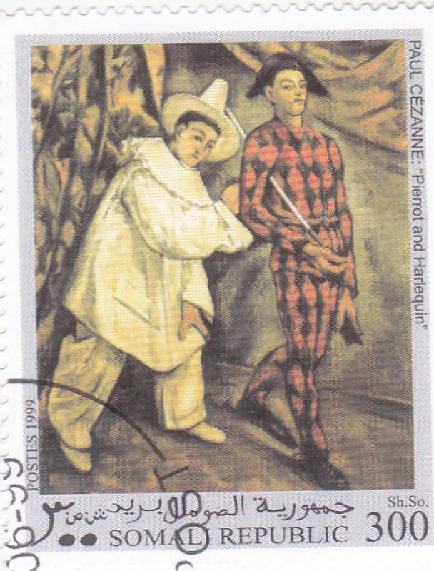 Pierrot y arlequín- Paul Cezanne