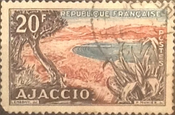 Intercambio 0,20 usd 20 francos 1954