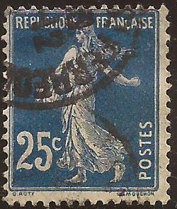 Sembradora 1906  25 cents azul oscuro