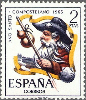 ESPAÑA 1965 1673 Sello Nuevo Año Santo Compostelano