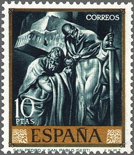 ESPAÑA 1966 1719 Sello Nuevo Pintor José Mª Sert San Pedro y San Pablo