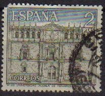 ESPAÑA 1966 1733 Sello III Serie Turística. Universidad Alcalá de Henares Usado