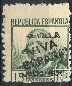 ESPAÑA_SCOTT 14L17 EMISION PATRIOTICA SEVILLA. $0,5