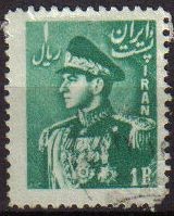 IRAN 1953 Scott 976 Sello Retrato Militar Mohammad Reza Shah Pahlavi Usado