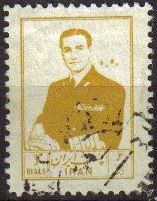 IRAN 1954 Scott 1007 Sello Retrato Militar Mohammad Reza Shah Pahlavi Usado